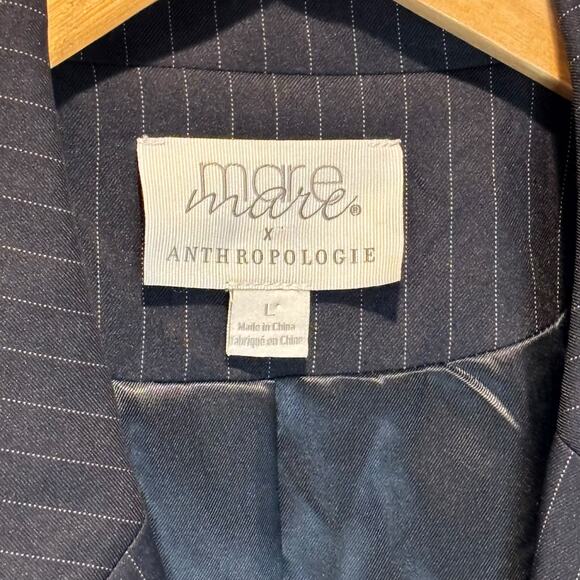 Anthropologie x Mare Mare Oversized Navy Striped Blazer - size Large - Picture 6 of 9